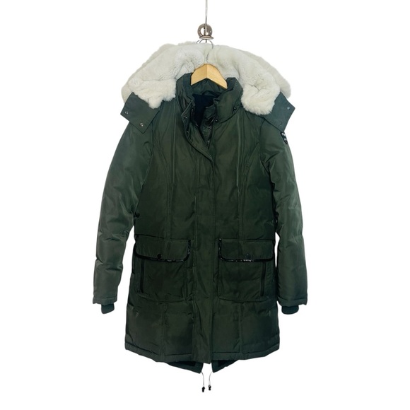 Pajar Jackets & Blazers - Pajar Women's Size Large Grace Parka Saga Fur's Green Hooded Winter Jacket